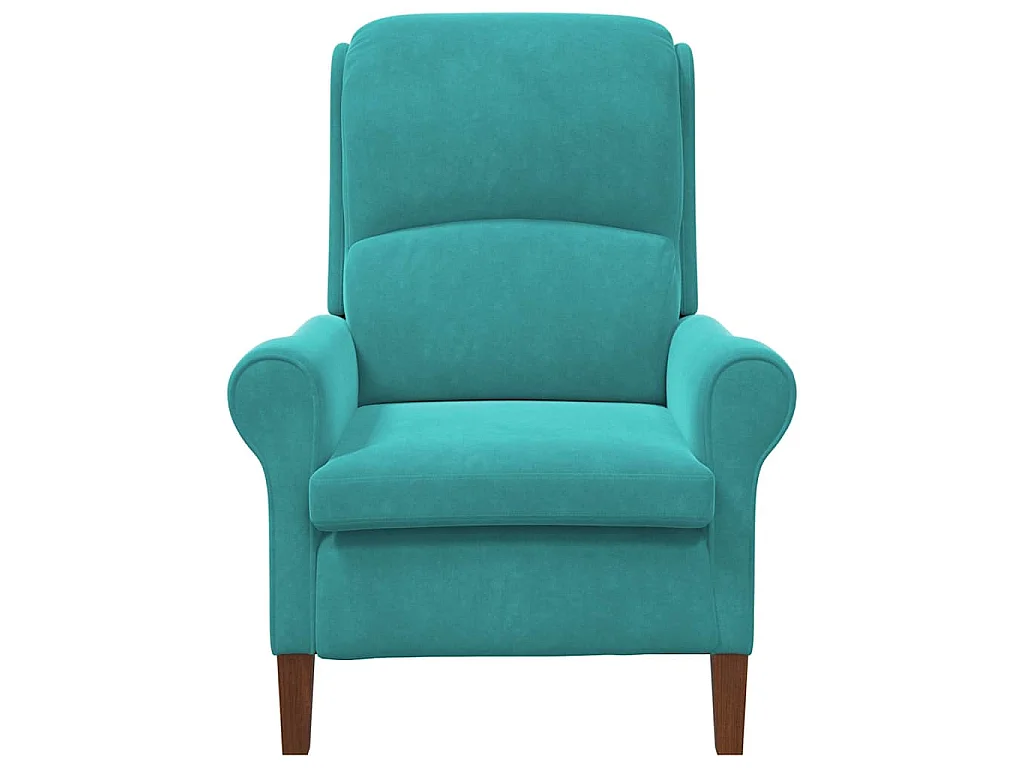 fauteuil Turquoise Velours