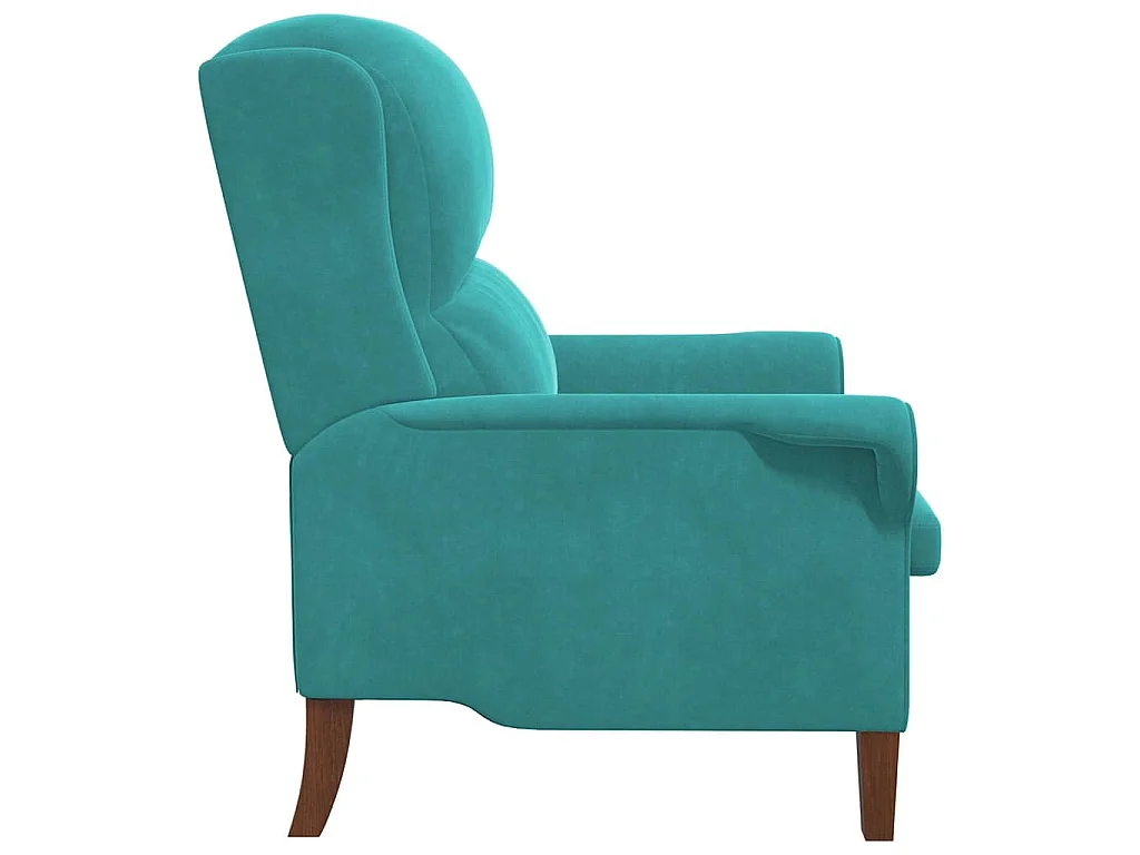 fauteuil Turquoise Velours