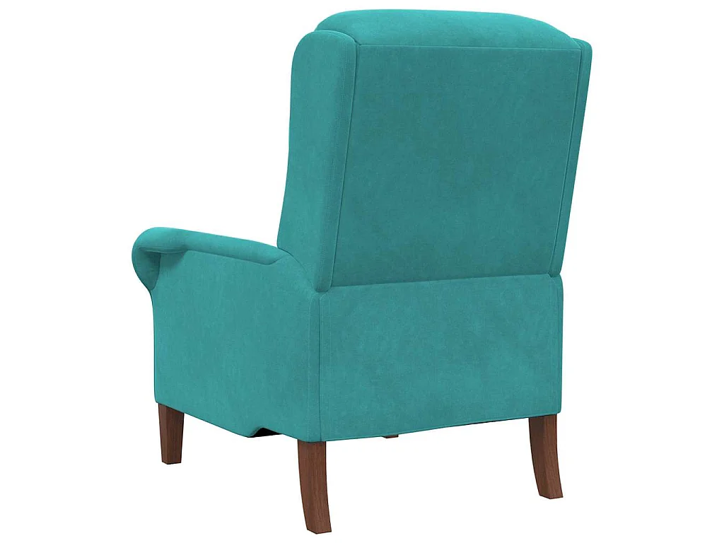 fauteuil Turquoise Velours