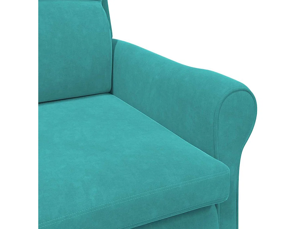 fauteuil Turquoise Velours