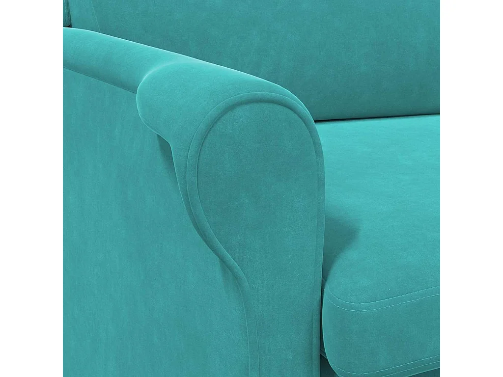 fauteuil Turquoise Velours