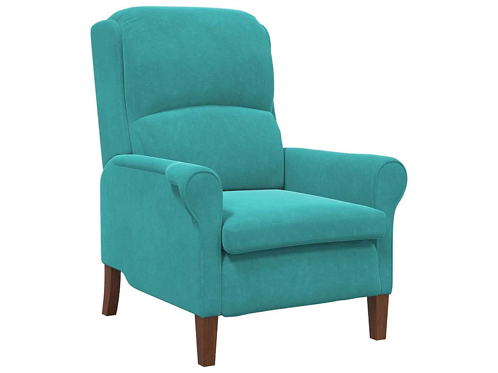 fauteuil Turquoise Velours