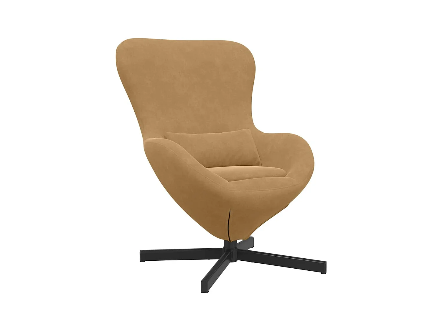 Fauteuil œuf Marron 63 x 73 x 90 cm Velours