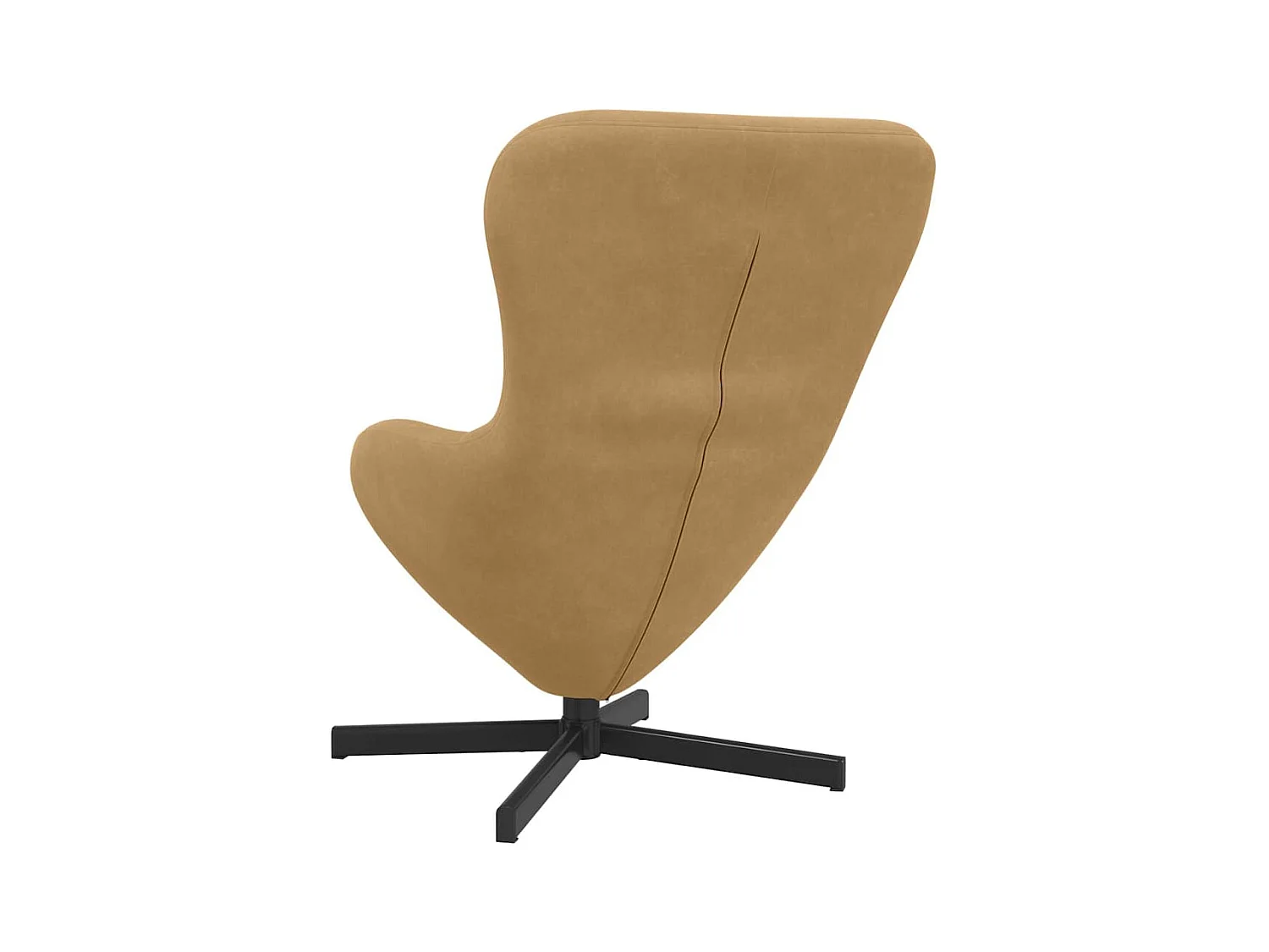 Fauteuil œuf Marron 63 x 73 x 90 cm Velours