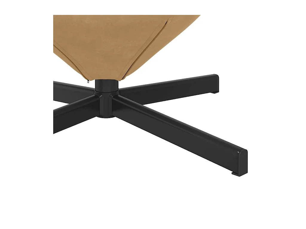 Fauteuil œuf Marron 63 x 73 x 90 cm Velours