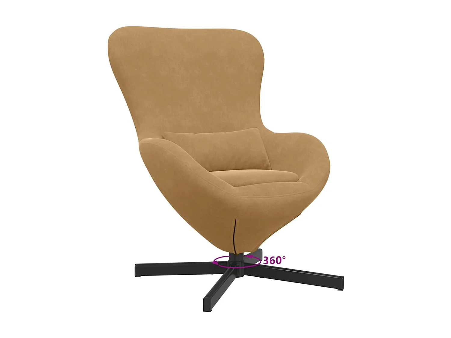 Eiersessel Braun 63 x 73 x 90 cm Samt