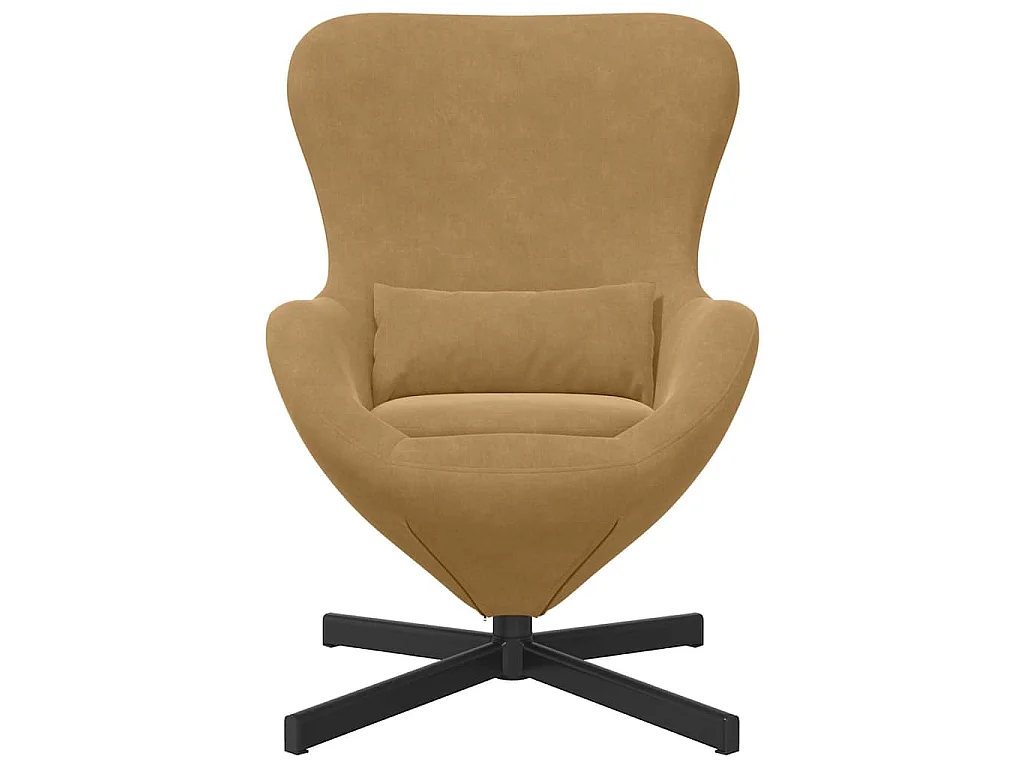 Fauteuil œuf Marron 63 x 73 x 90 cm Velours