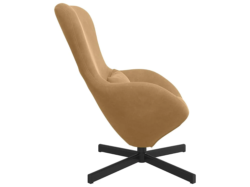 Fauteuil œuf Marron 63 x 73 x 90 cm Velours