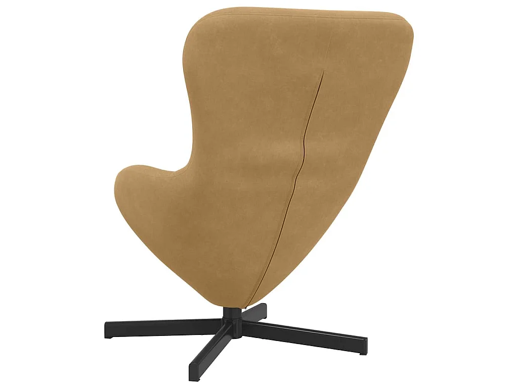 Fauteuil œuf Marron 63 x 73 x 90 cm Velours