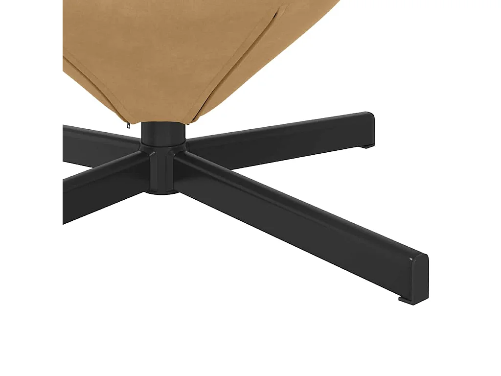 Fauteuil œuf Marron 63 x 73 x 90 cm Velours