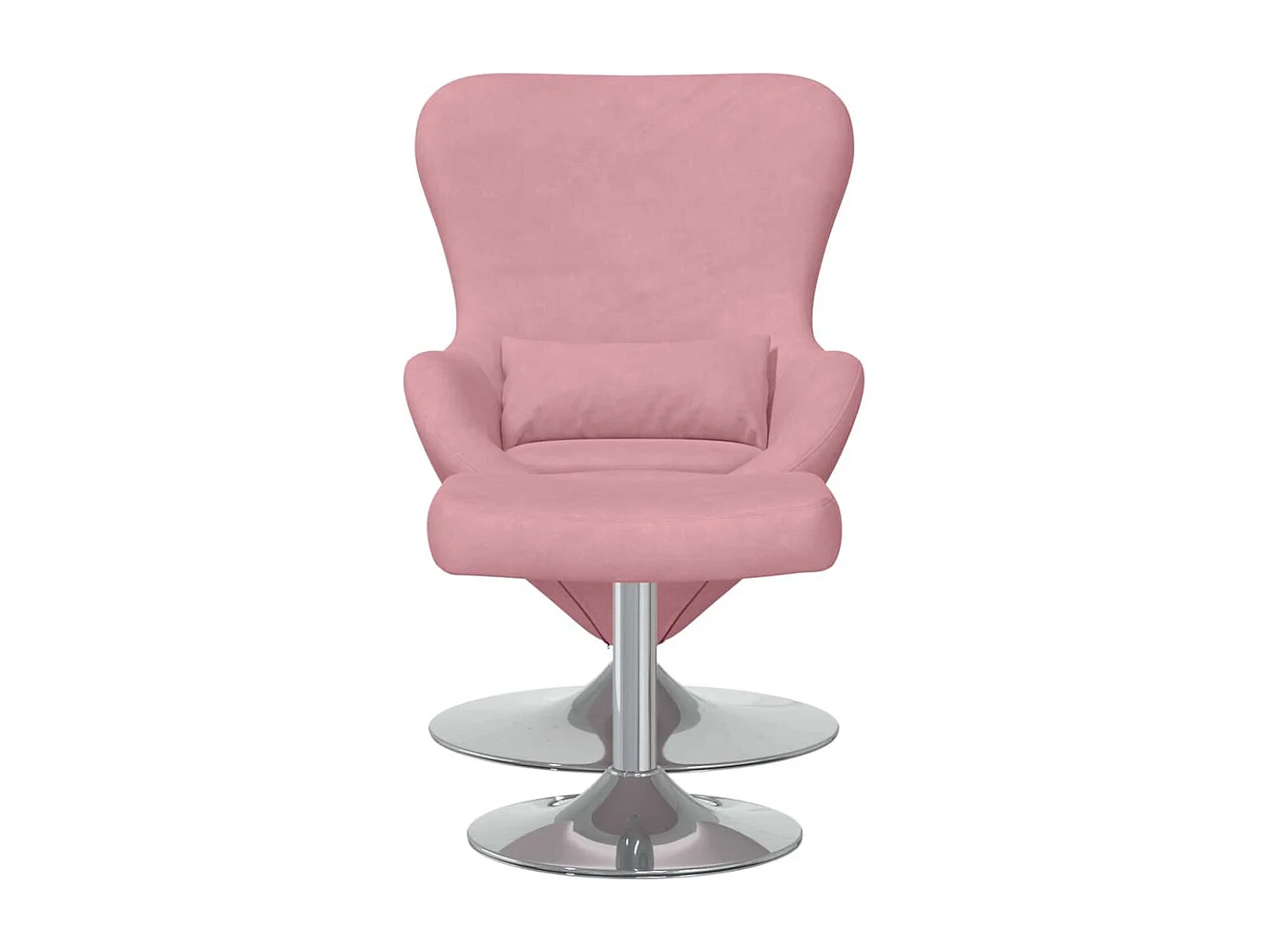 Chaise Œuf avec Pouf Rose 63 x 73 x 90 cm Velours