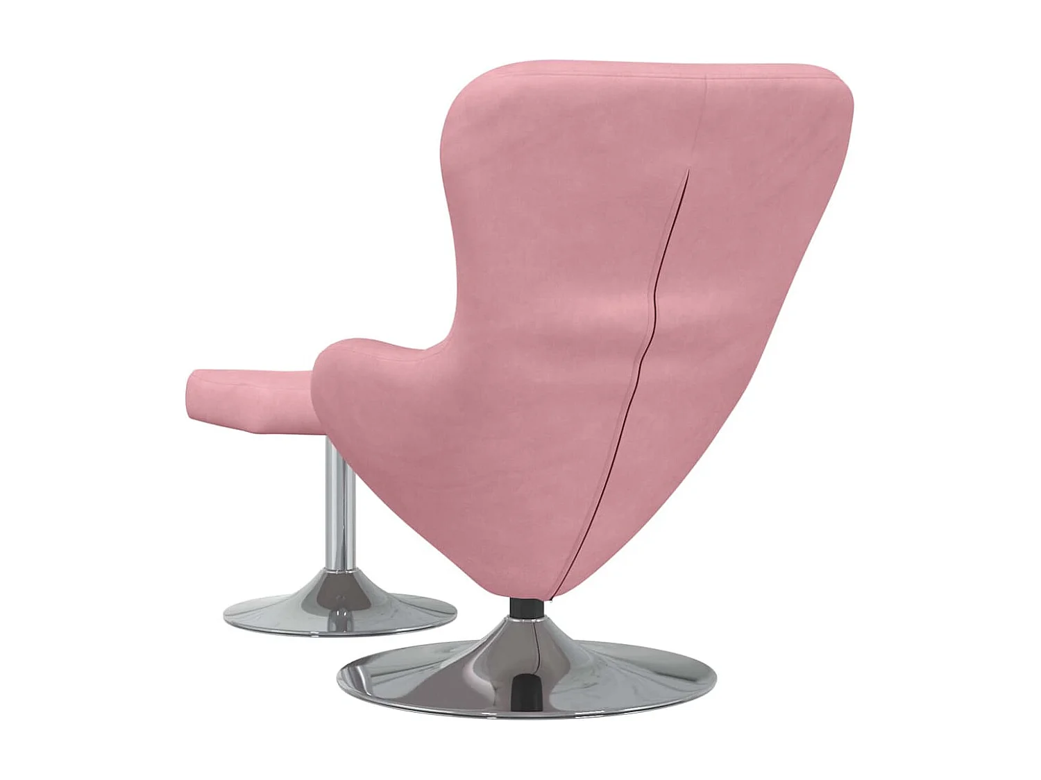 Chaise Œuf avec Pouf Rose 63 x 73 x 90 cm Velours