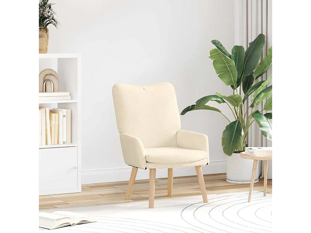 fauteuil Crème 63 x 67 x 94 cm tissu