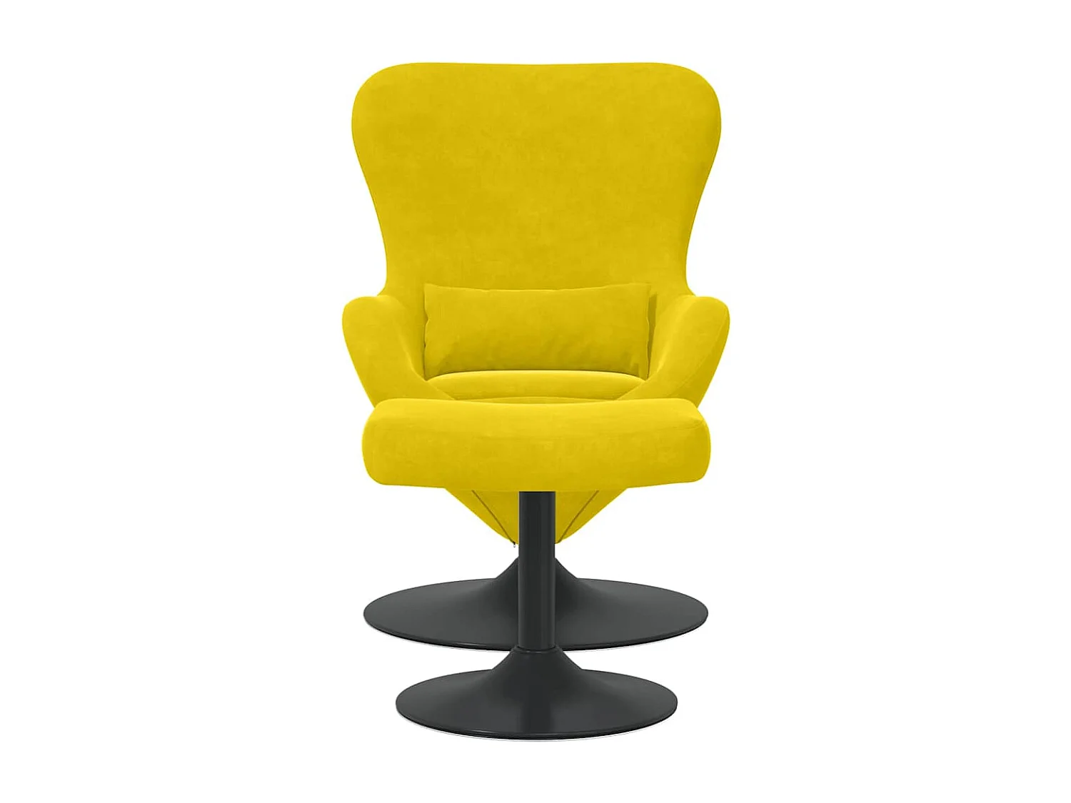 Sillón huevo 2 pcs Amarillo 63 x 73 x 90 cm Terciopelo
