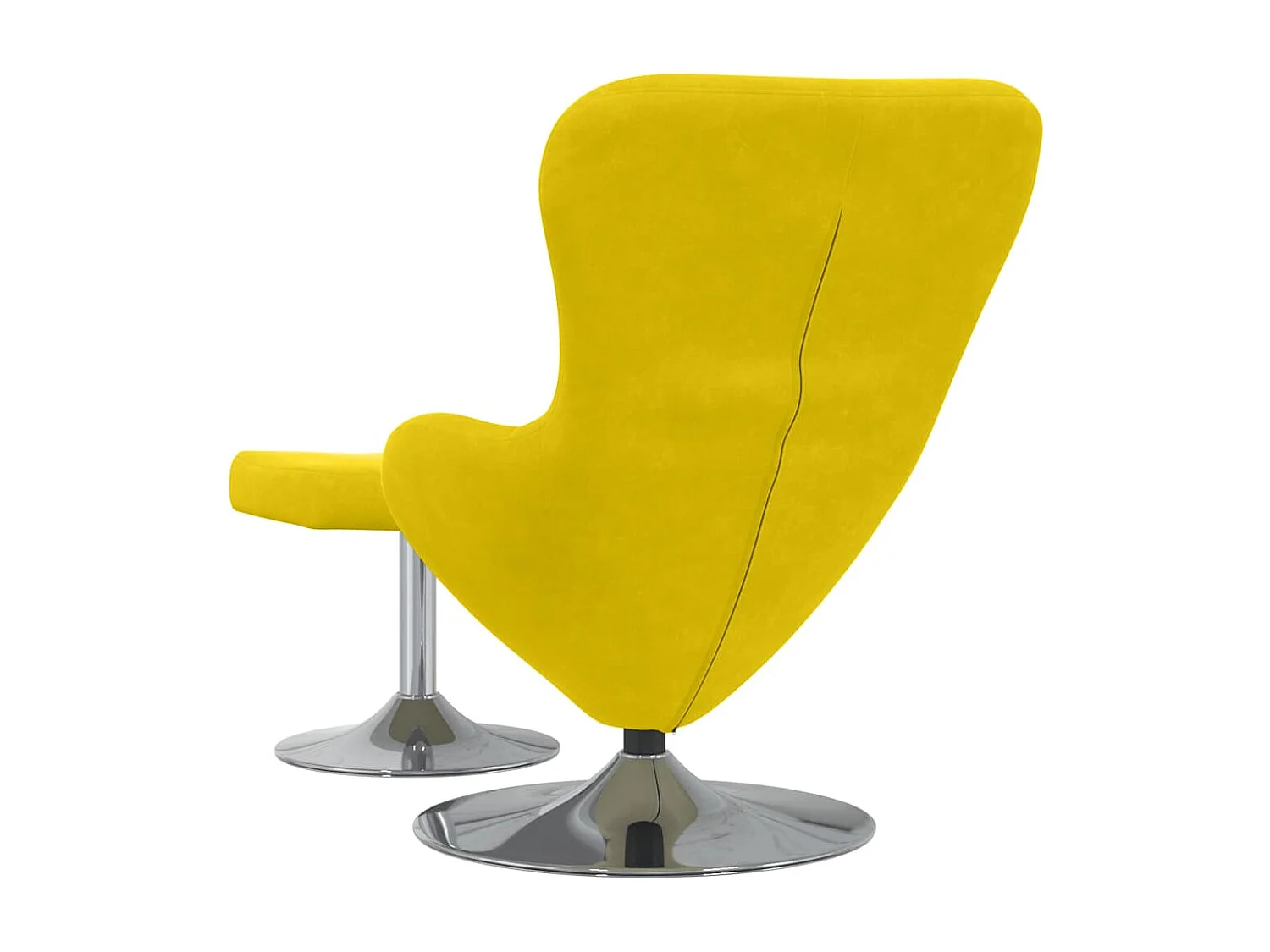 Sillón huevo 2 pcs Amarillo 63 x 73 x 90 cm Terciopelo
