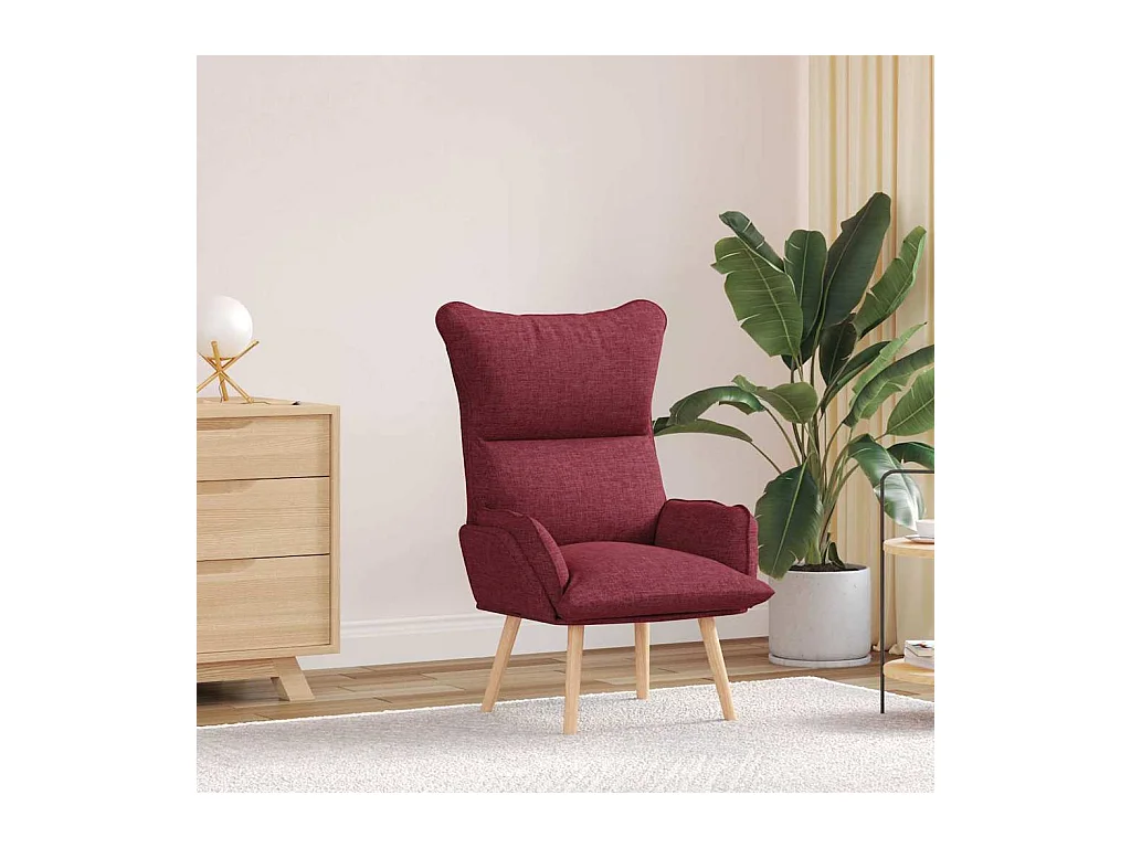 Fauteuil relaxant Rouge bordeaux 69 x 74 x 93 cm tissu