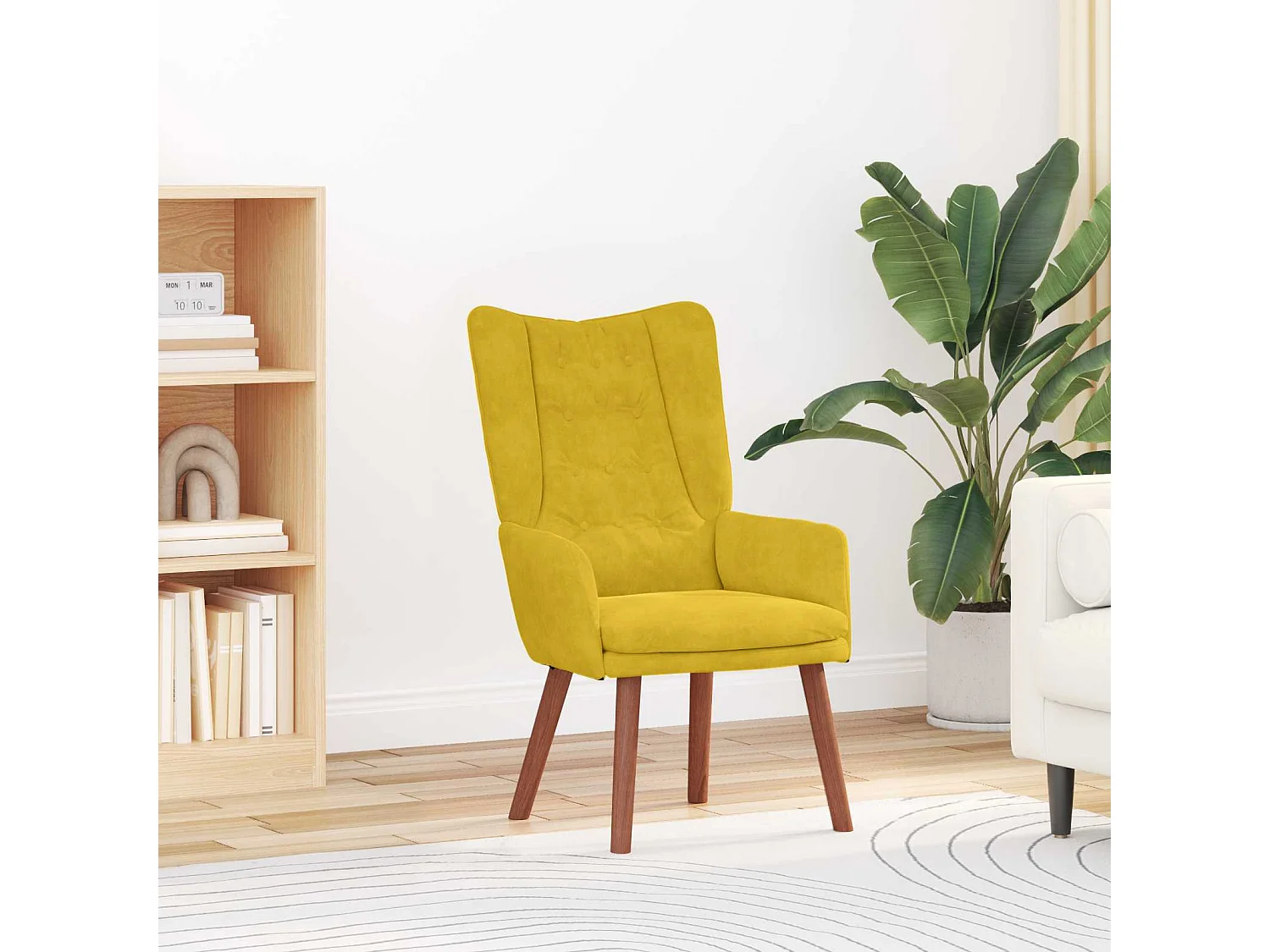 fauteuil Jaune 63 x 67 x 94 cm Velours