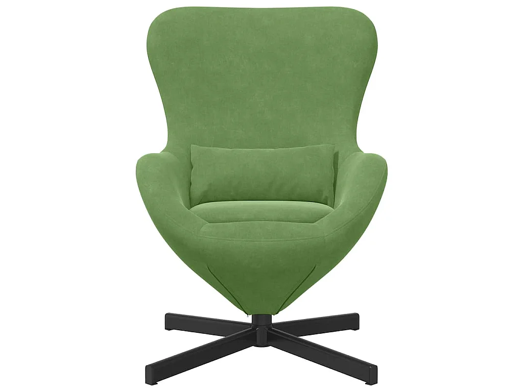 Eivormige stoel Lichtgroen 63 x 73 x 90 cm Fluweel