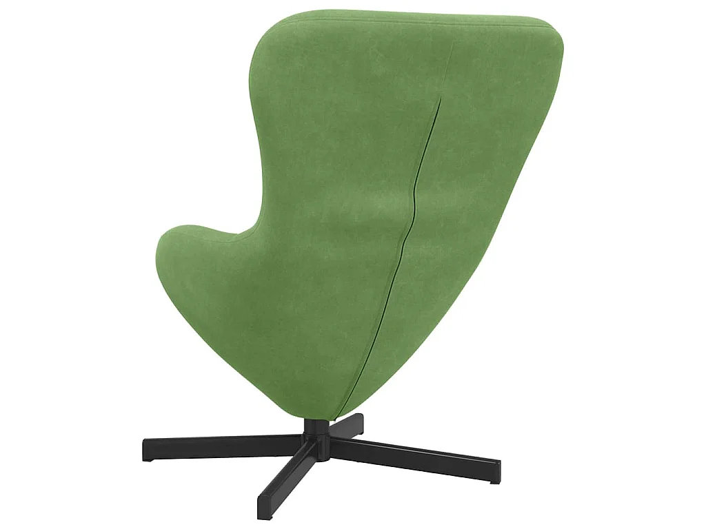 Eivormige stoel Lichtgroen 63 x 73 x 90 cm Fluweel