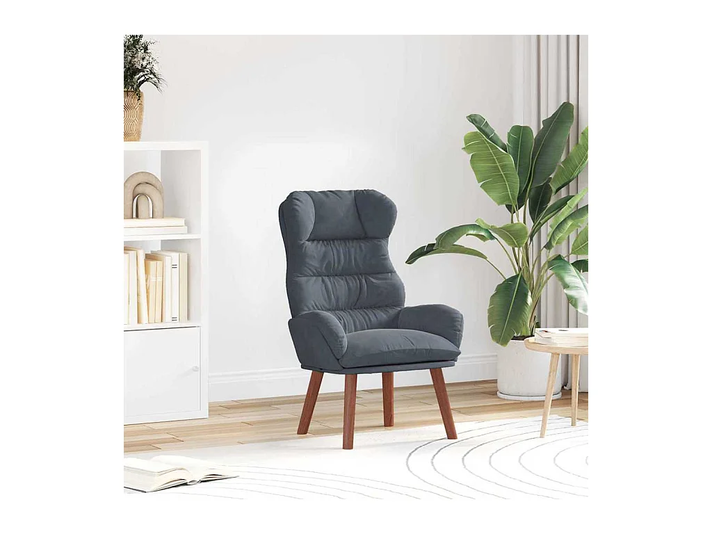 Fauteuil relaxant Gris foncé 69 x 74 x 93 cm Velours