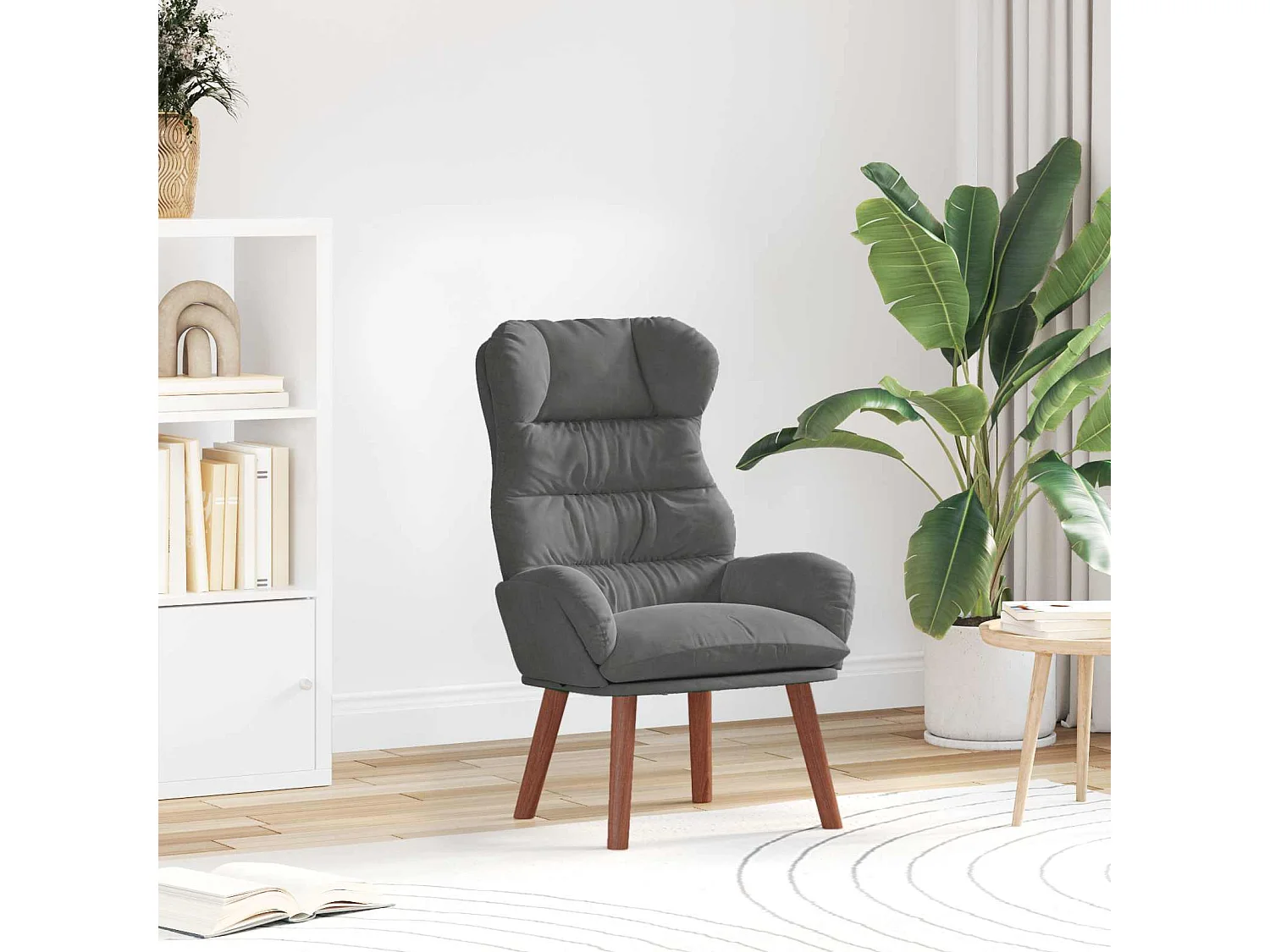 fauteuil Gris foncé 69 x 74 x 93 cm Velours