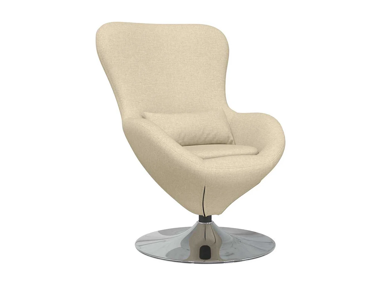 Fauteuil œuf Crème 63 x 73 x 90 cm tissu