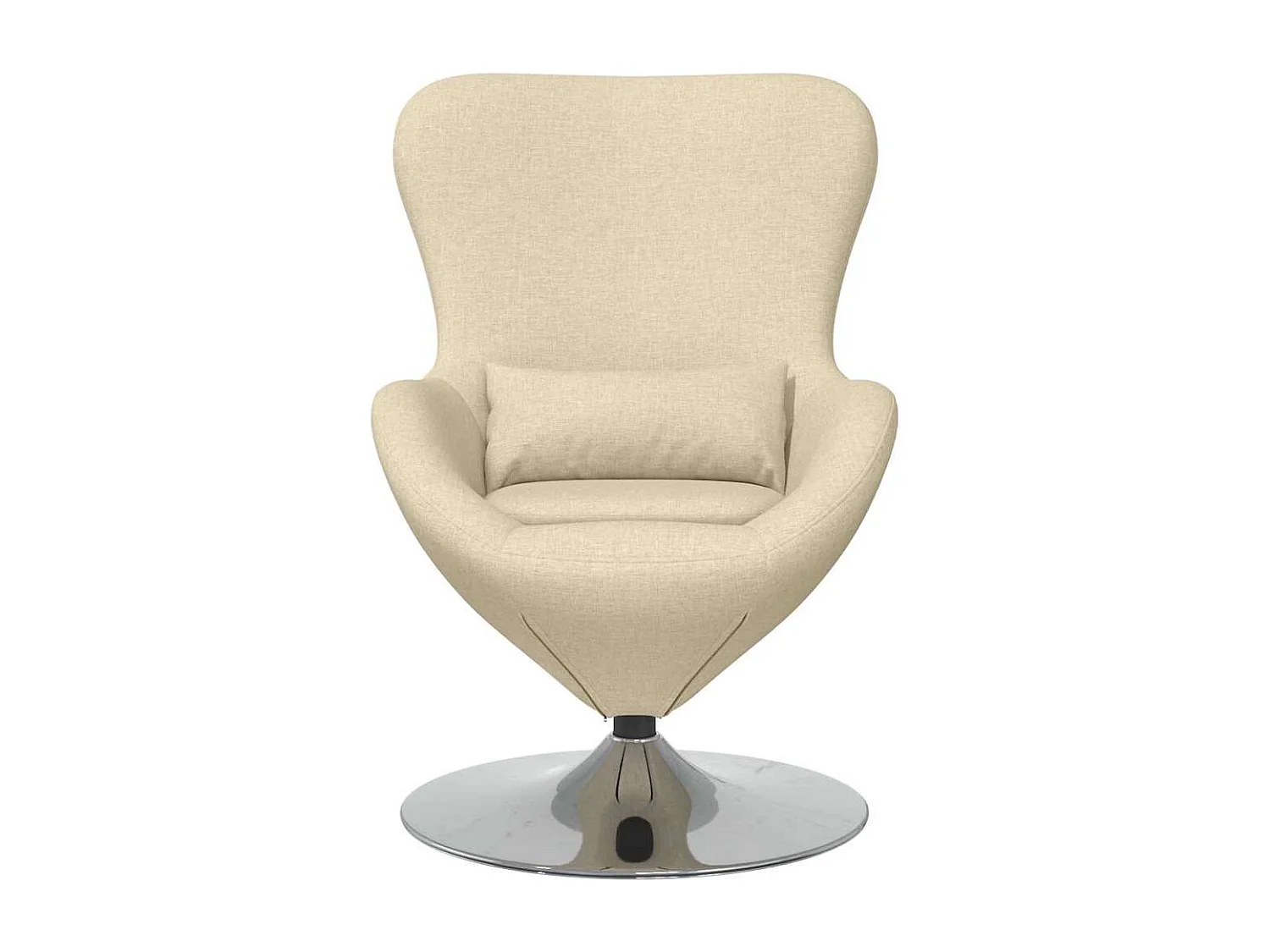 Fauteuil œuf Crème 63 x 73 x 90 cm tissu