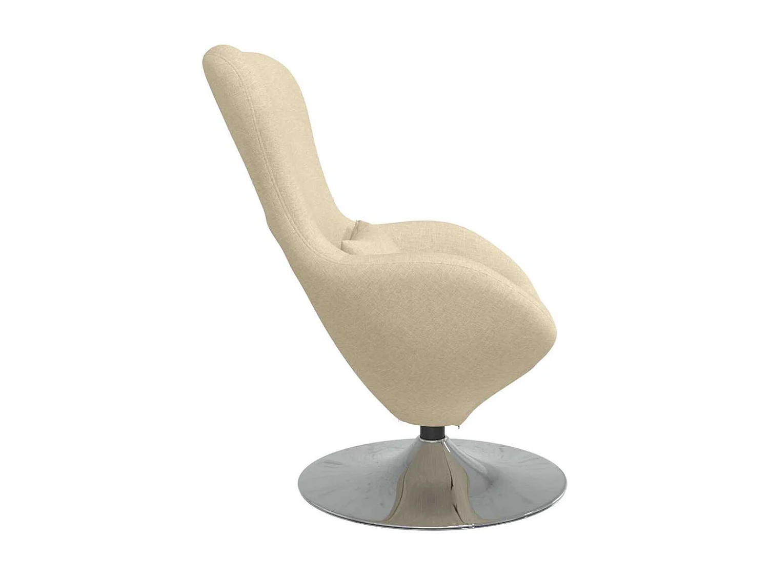 Fauteuil œuf Crème 63 x 73 x 90 cm tissu