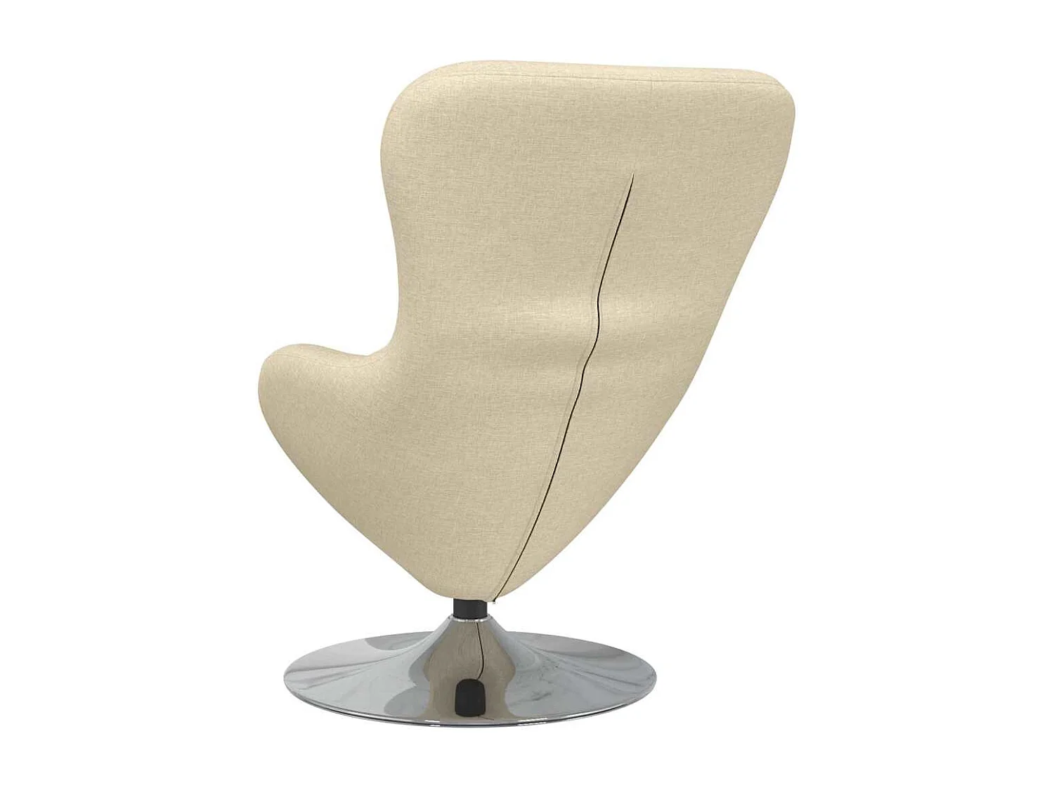 Fauteuil œuf Crème 63 x 73 x 90 cm tissu