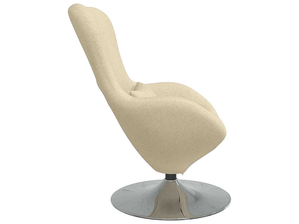 Fauteuil œuf Crème 63 x 73 x 90 cm tissu