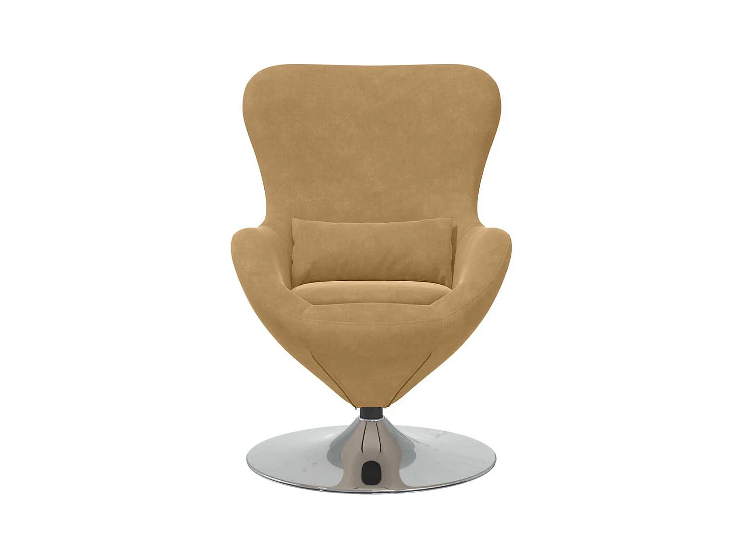 Fauteuil œuf Marron 63 x 73 x 90 cm Velours