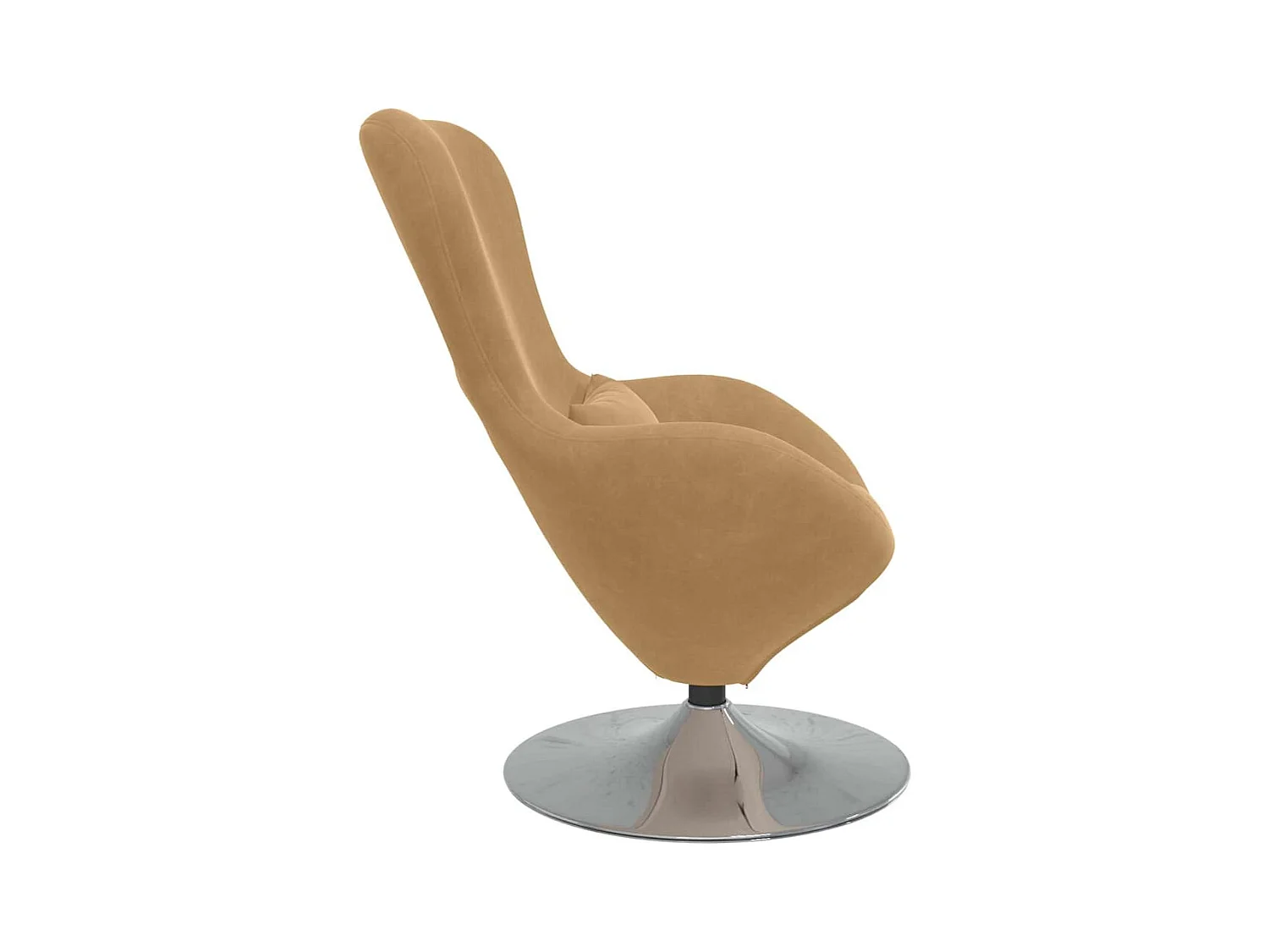 Fauteuil œuf Marron 63 x 73 x 90 cm Velours