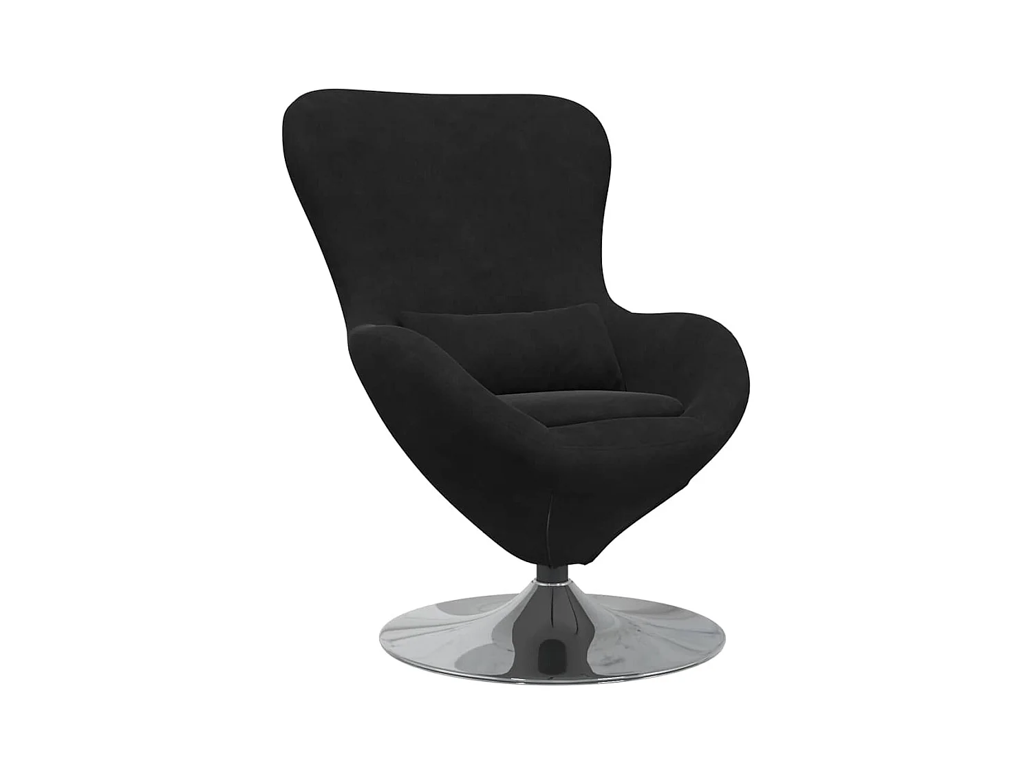 Fauteuil œuf Noir 63 x 73 x 90 cm Velours
