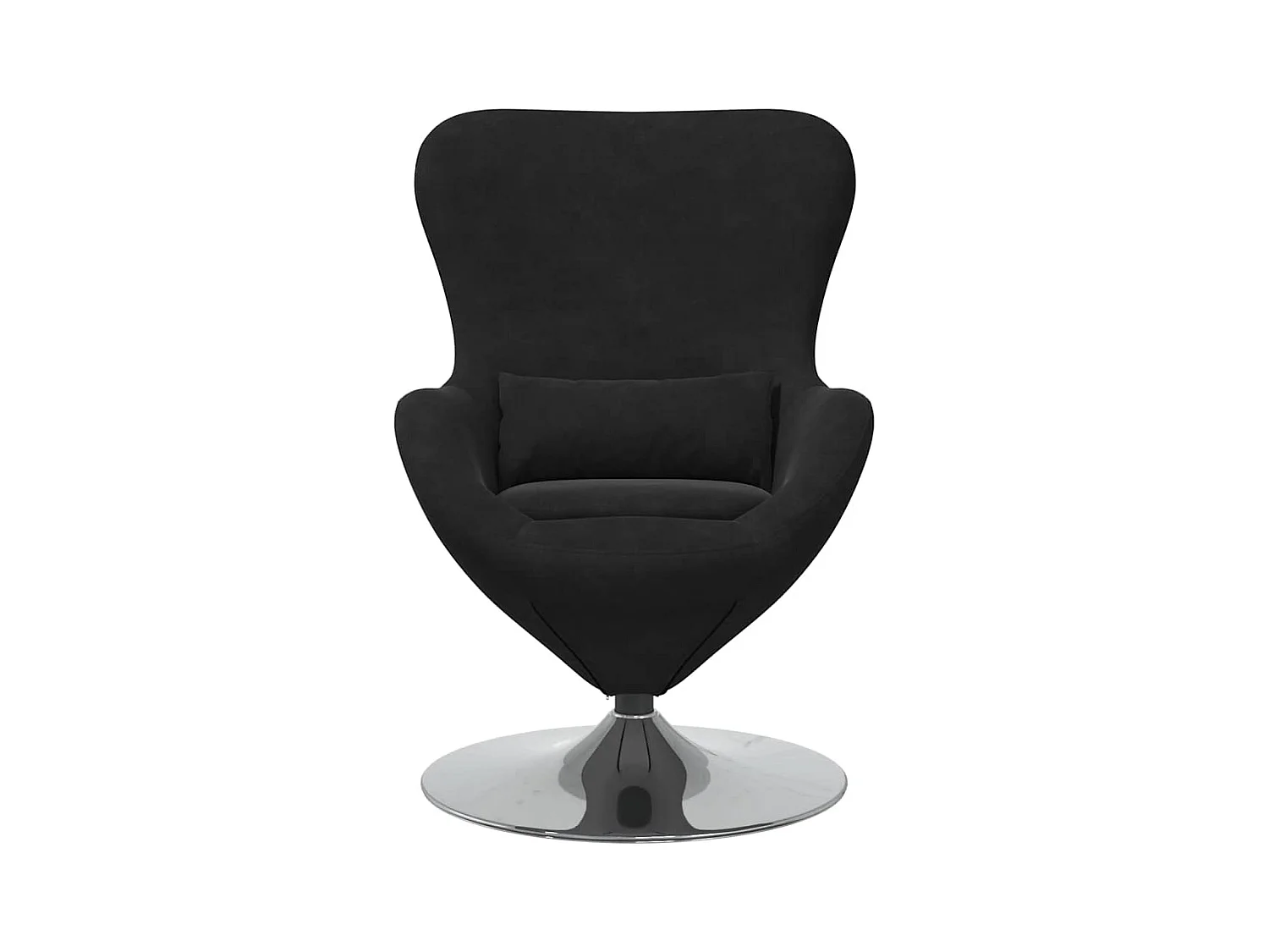 Fauteuil œuf Noir 63 x 73 x 90 cm Velours