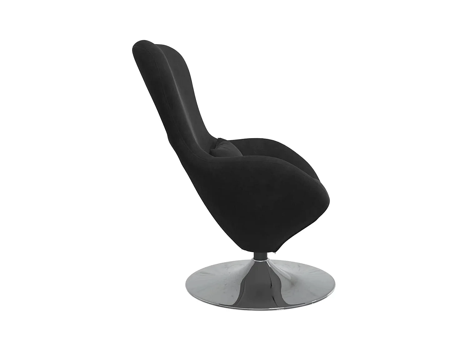 Fauteuil œuf Noir 63 x 73 x 90 cm Velours