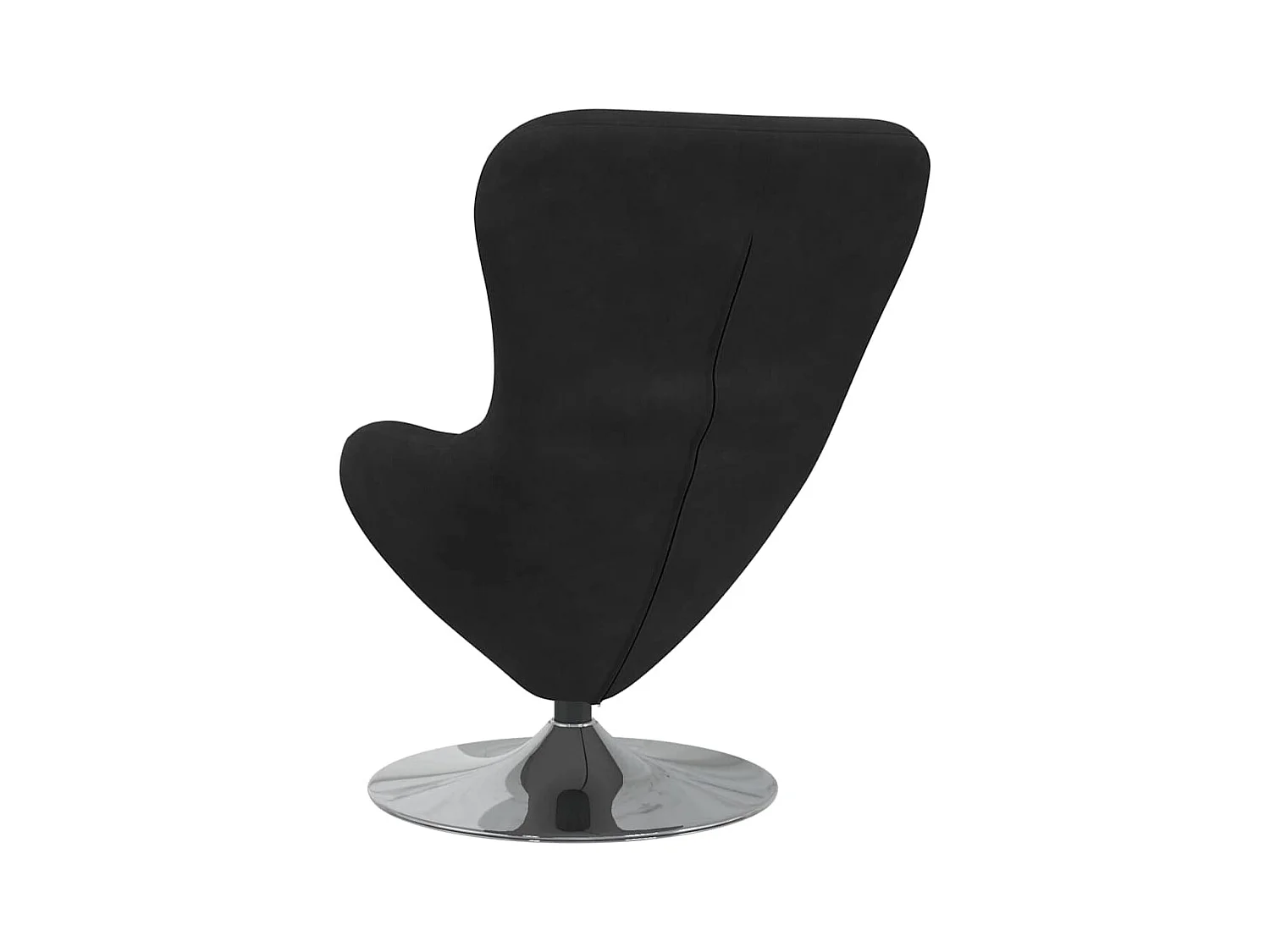 Fauteuil œuf Noir 63 x 73 x 90 cm Velours