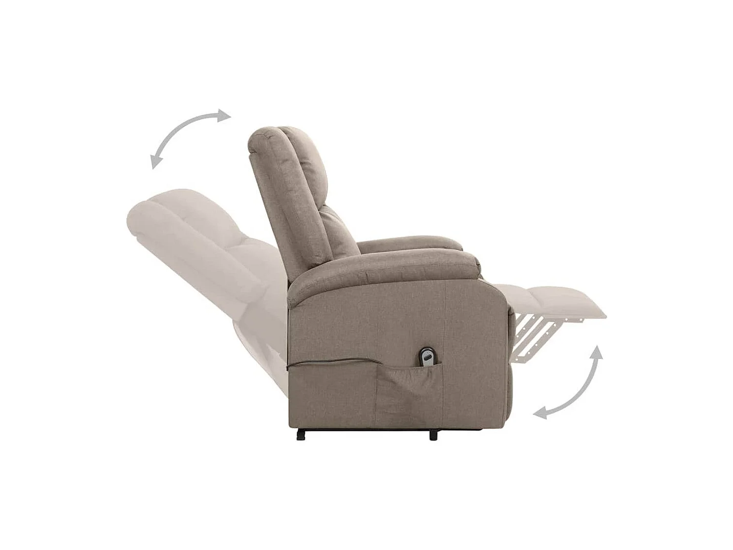 Aufstehsessel Taupe Stoff