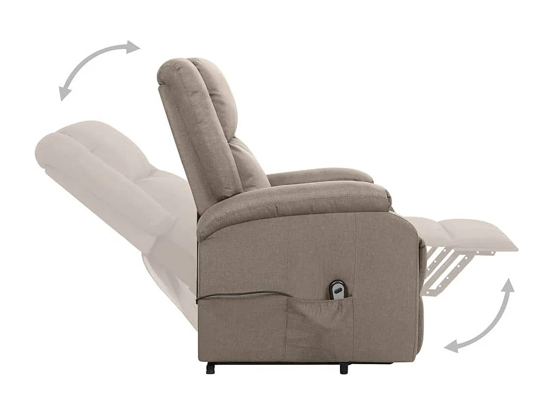 Aufstehsessel Taupe Stoff