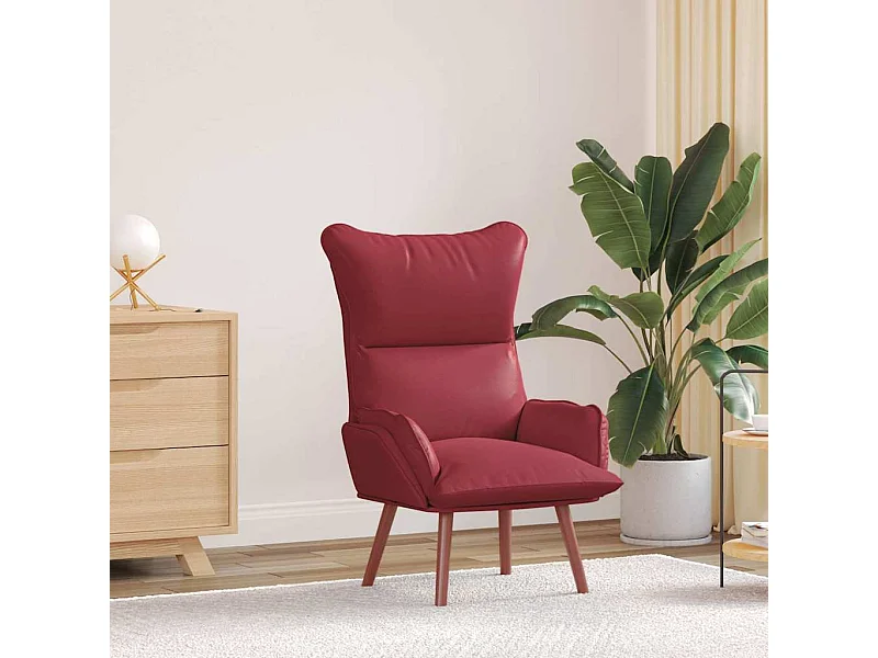 Fauteuil relaxant Rouge bordeaux 69 x 74 x 93 cm Faux cuir