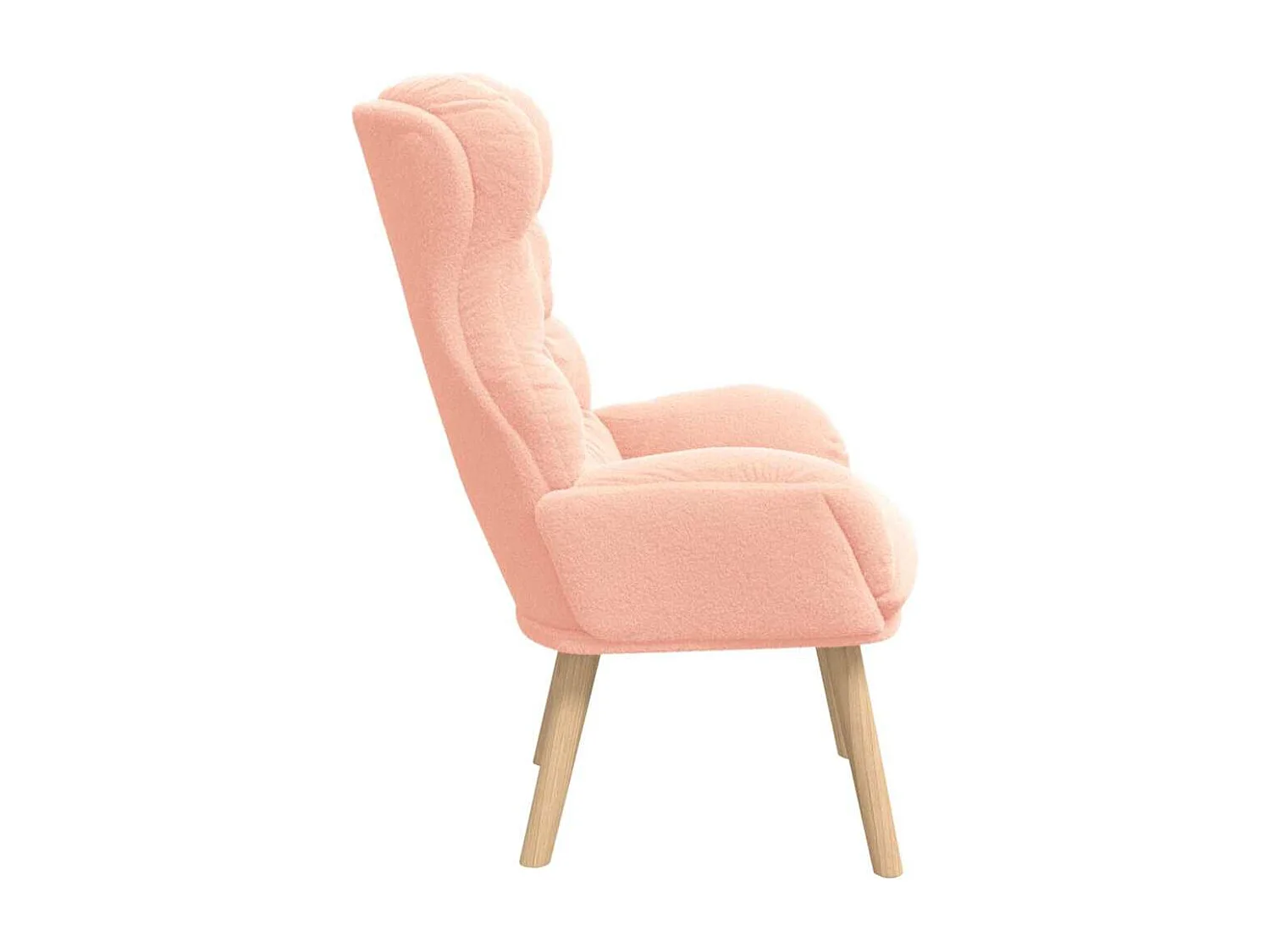 fauteuil Rose 69 x 74 x 93 cm Tissu Sherpa