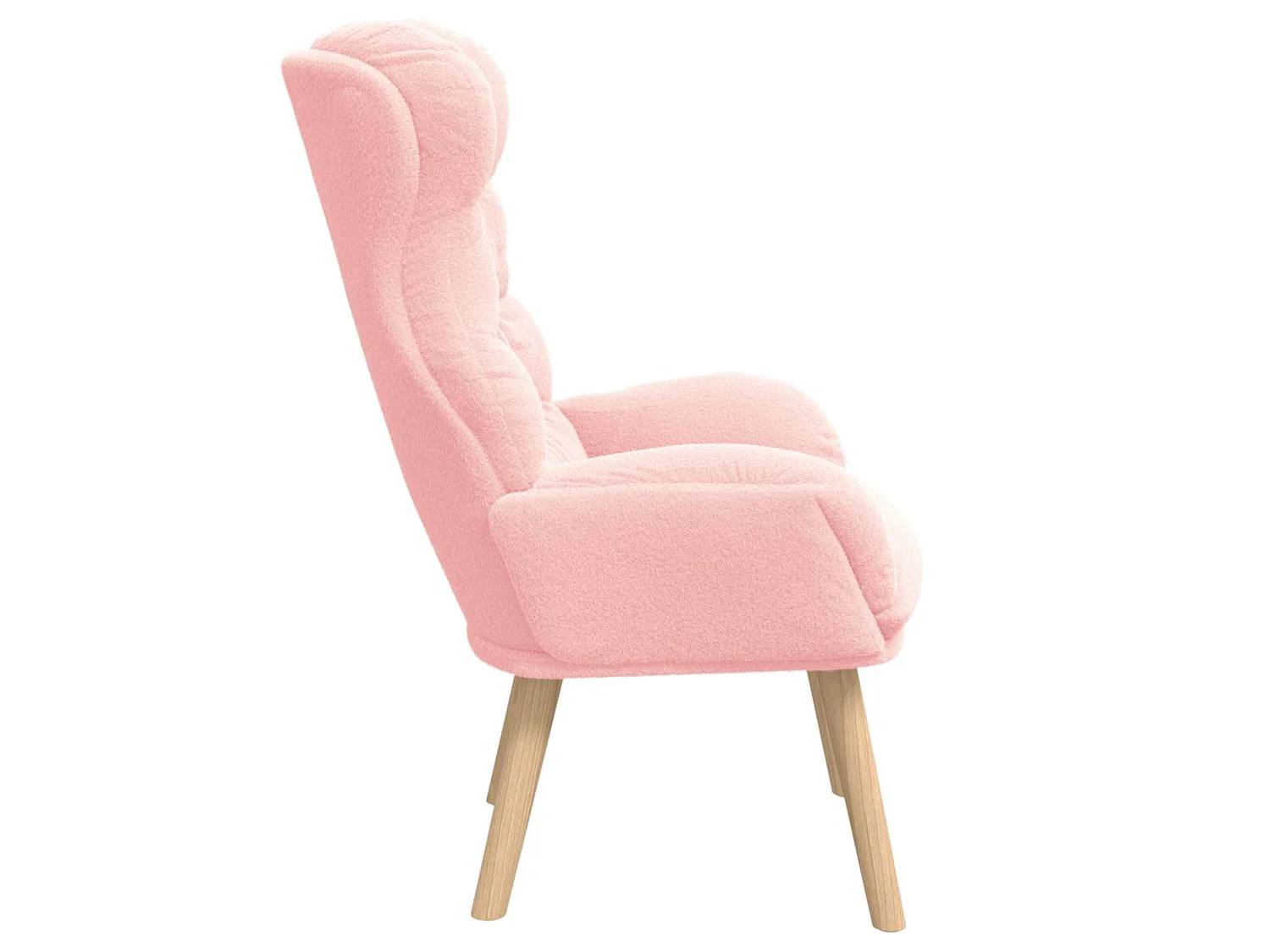 poltrona Rosa 69 x 74 x 93 cm Tessuto Sherpa