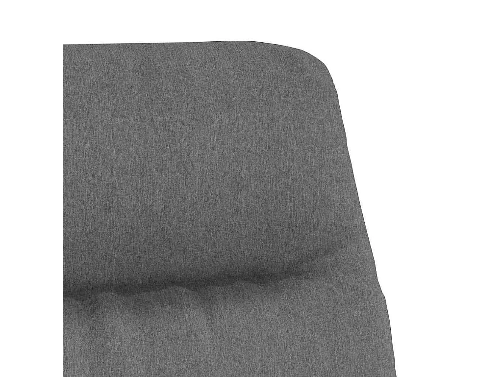 Chaise de relaxation avec tabouret Gris clair Tissu