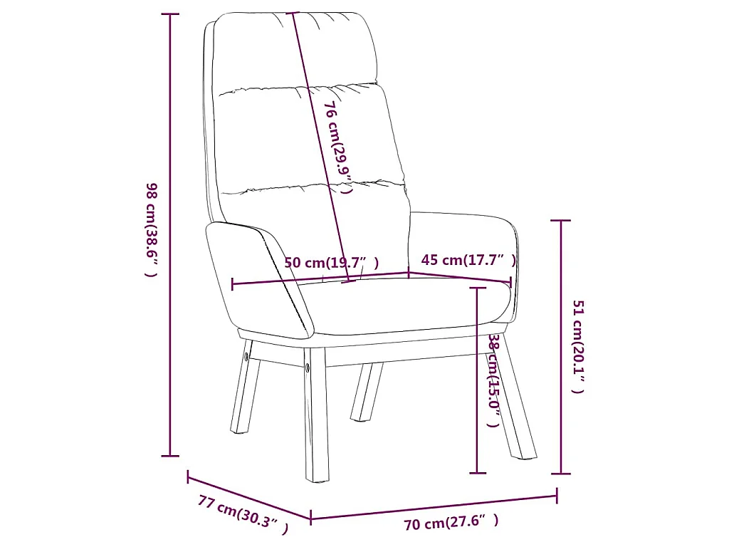 Chaise de relaxation avec tabouret Gris clair Tissu