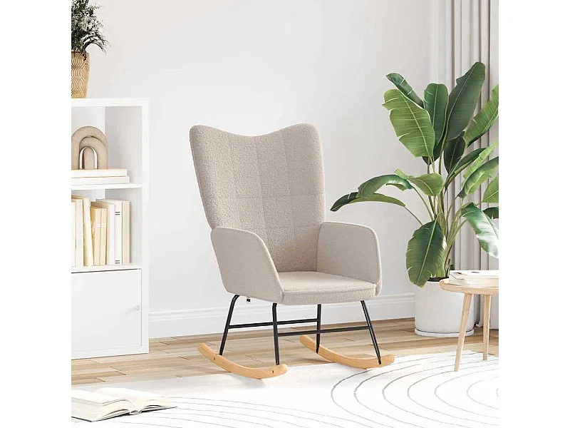 Chaise à bascule Gris clair Tissu Sherpa