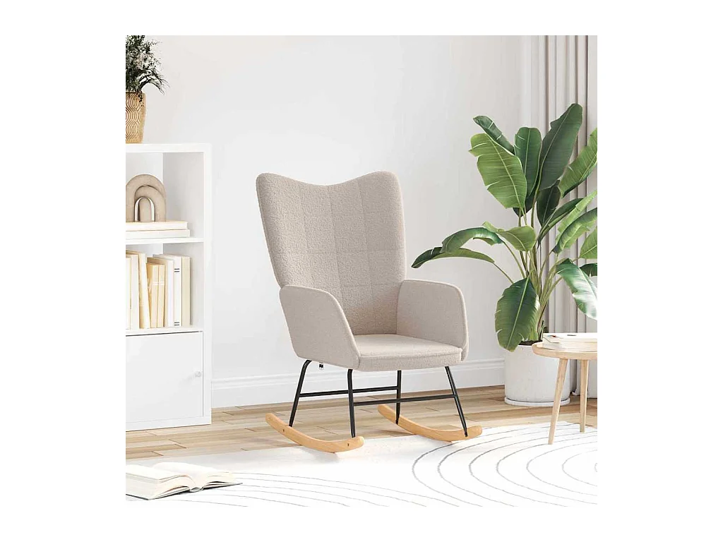 Chaise à bascule Gris clair Tissu Sherpa