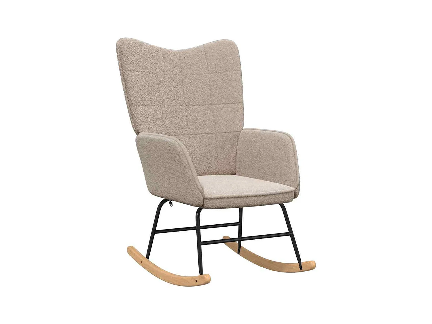 Chaise à bascule Gris clair Tissu Sherpa