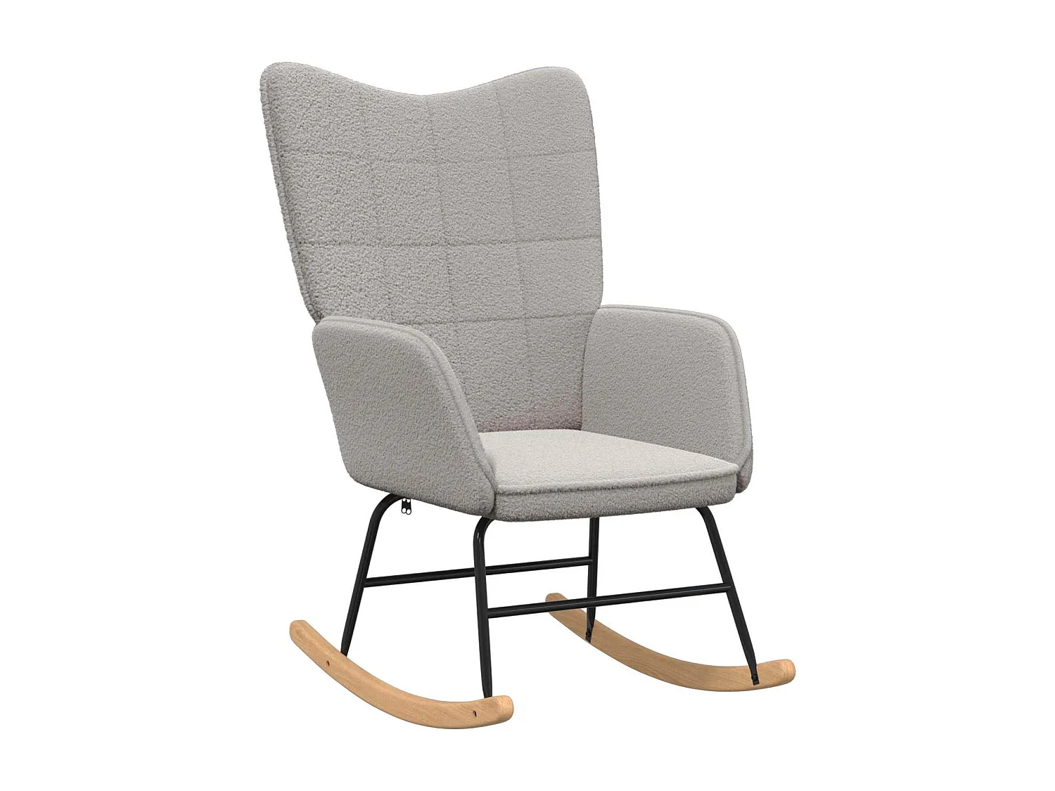 Chaise à bascule Gris clair Tissu Sherpa