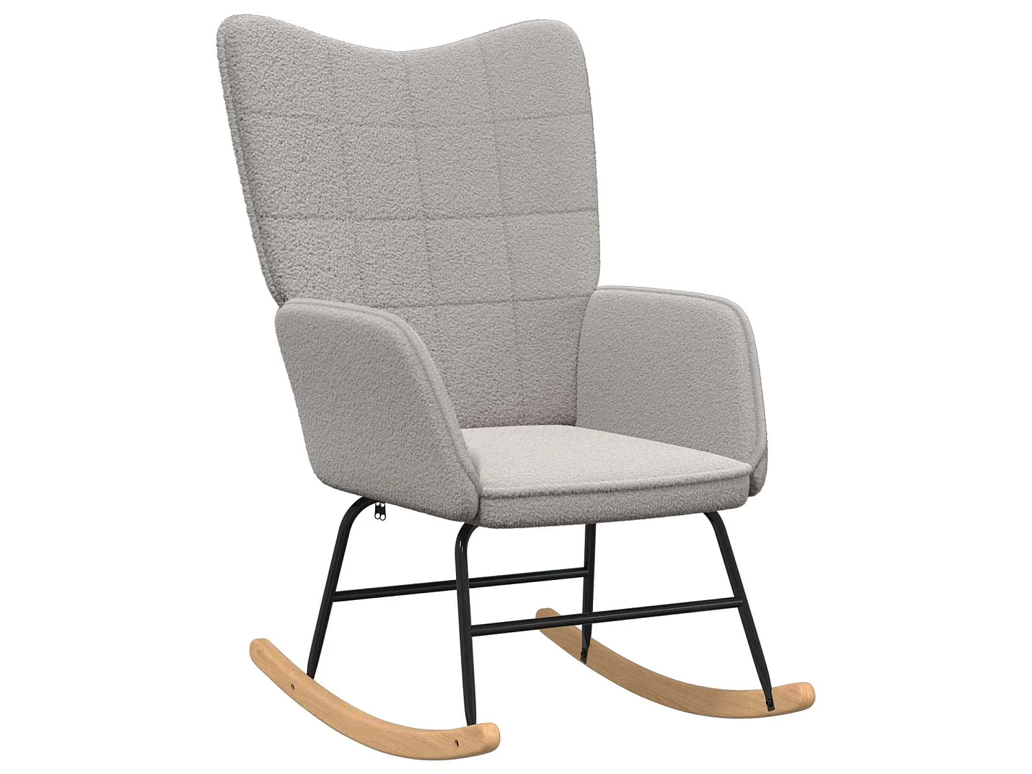 Chaise à bascule Gris clair Tissu Sherpa