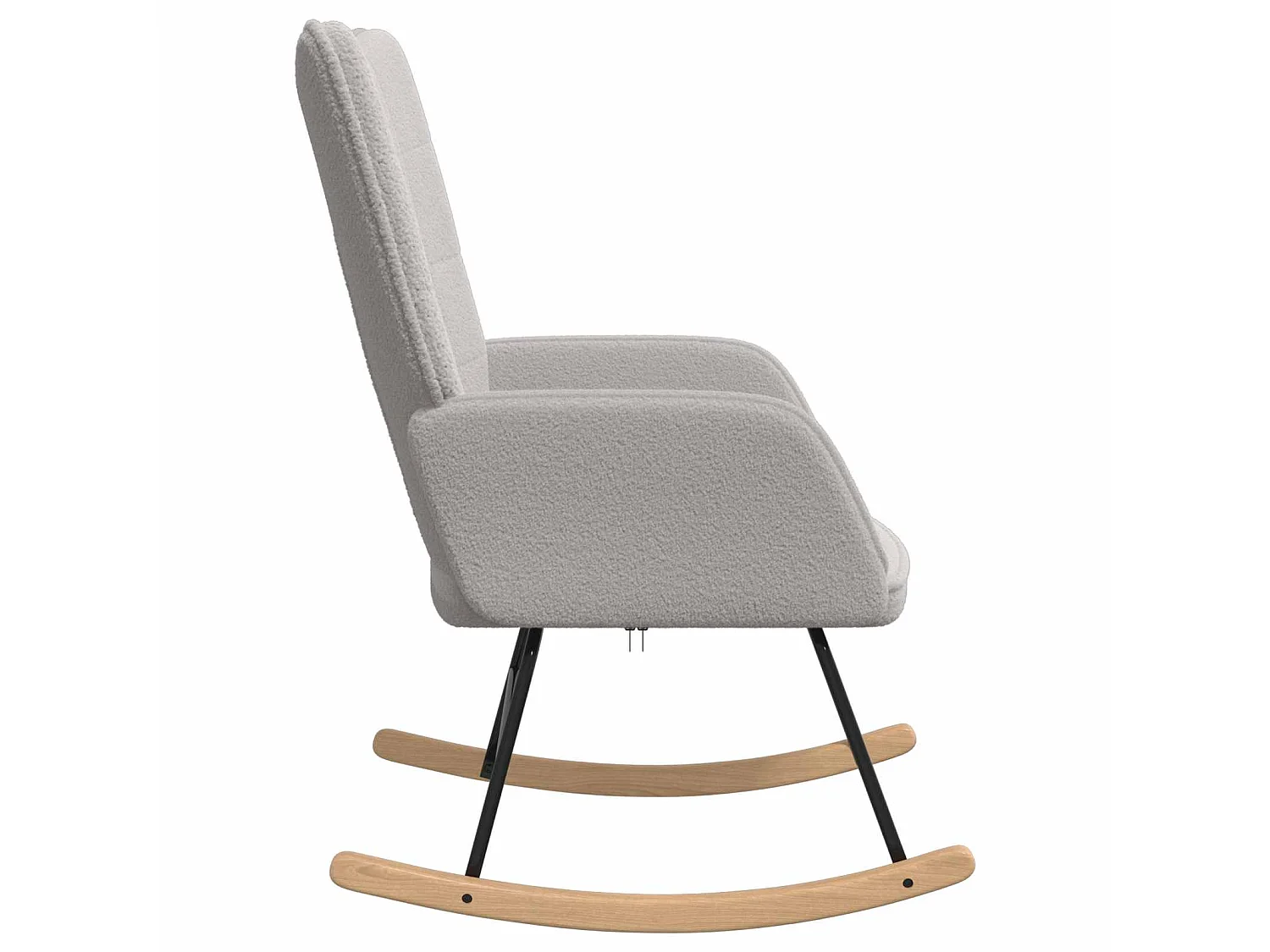 Chaise à bascule Gris clair Tissu Sherpa