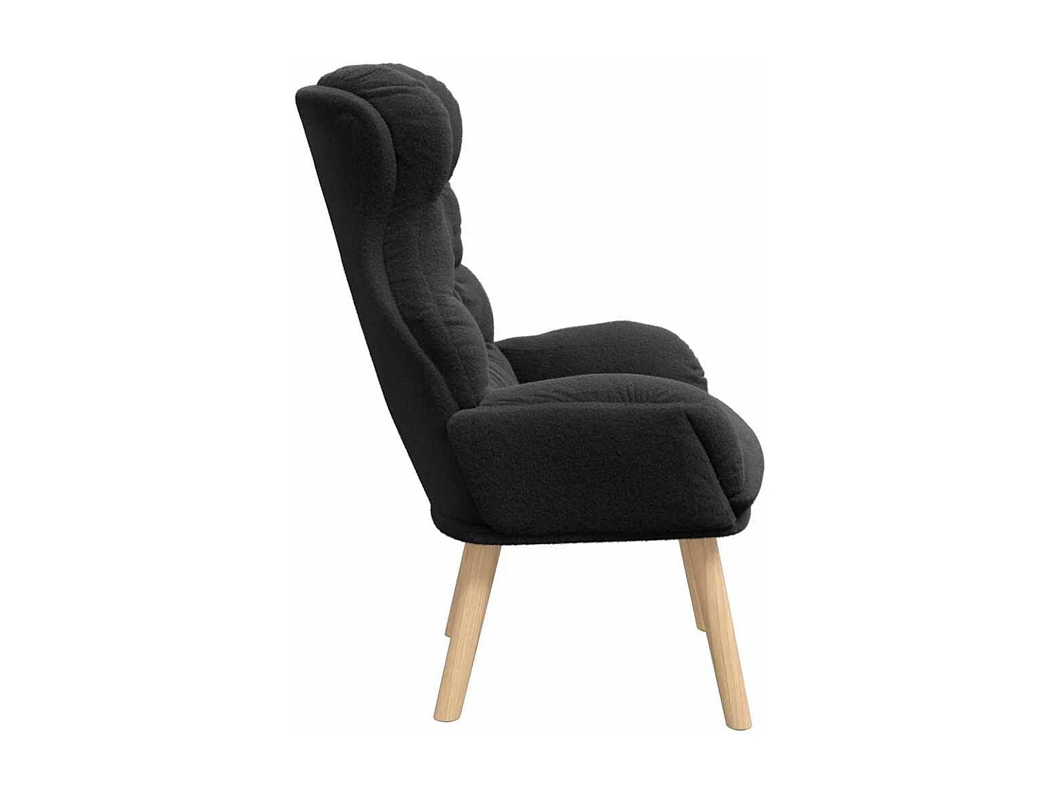 Fauteuil relaxant Noir 69 x 74 x 93 cm tissu
